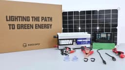 SOECOPO 10000W Solar System Kit, 500W Photovoltaic Solar Panel + 10000W Power Inverter + 100A Controller, DC 12V to AC 110V/220V, Complete with Cables, Clips & Suction Cups, Fast 2-8 Days US Delivery