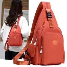 Korean Version of Nylon Fabric Fashion Trend Simple Casual Women Chest Bag with Large Capacity Multi-Functional Backpack 핸드백