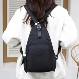Korean Version of Nylon Fabric Fashion Trend Simple Casual Women Chest Bag with Large Capacity Multi-Functional Backpack 핸드백