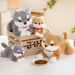 Lifelike Shiba Inu Dog Plush Toys Simulation Stuffed Puppy Corgi Doll Soft Kawaii Cartoon Animal Pillow Gift for Kids Children