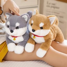 Lifelike Shiba Inu Dog Plush Toys Simulation Stuffed Puppy Corgi Doll Soft Kawaii Cartoon Animal Pillow Gift for Kids Children