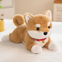 Lifelike Shiba Inu Dog Plush Toys Simulation Stuffed Puppy Corgi Doll Soft Kawaii Cartoon Animal Pillow Gift for Kids Children