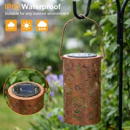 Colorful Solar Lanterns Sunflower Butterfly Hummingbird Outdoor Waterproof Multicolored LED Metal Hanging Lantern for Outside