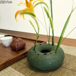 Japanese Wabi-sabi Ceramic Vase Kenzen Drying Landscape Flower Pots Table Decoration Flowers Arrangement Room Aesthetic Decor