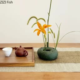 Japanese Wabi-sabi Ceramic Vase Kenzen Drying Landscape Flower Pots Table Decoration Flowers Arrangement Room Aesthetic Decor