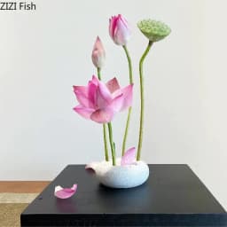 Japanese Wabi-sabi Ceramic Vase Kenzen Drying Landscape Flower Pots Table Decoration Flowers Arrangement Room Aesthetic Decor