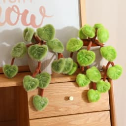 18CM Simulated Pothos Plush Potted Plant Stuffed Toys For Home Decoration Gifts