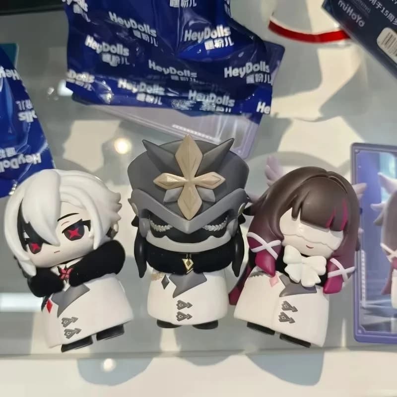 New Genuine Stock Genshin Impact Fatui Harbinger Series Trendy Blind Box Toys Q Version Model Decoration Birthday Surprise Gifts