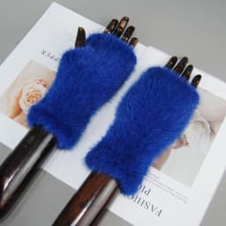 New Style Women Winter Real Mink Fur Gloves 100% Natural Warm Mink Fur Fingerless Gloves Girls Knitted Genuine Mink Fur Mittens