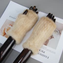 New Style Women Winter Real Mink Fur Gloves 100% Natural Warm Mink Fur Fingerless Gloves Girls Knitted Genuine Mink Fur Mittens