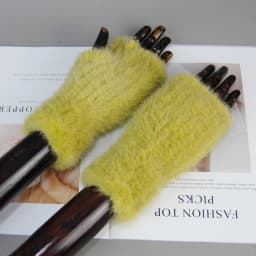 New Style Women Winter Real Mink Fur Gloves 100% Natural Warm Mink Fur Fingerless Gloves Girls Knitted Genuine Mink Fur Mittens