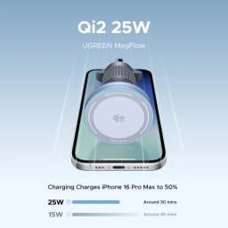 UGREEN Qi2.2 25W 15W Magnetic Car Phone Holder Wireless Charger Stand For iPhone 17 16 Pro Max Charging Magnetic Car Charger