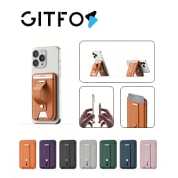 GITFOS MagSafe Card Holder Stand Wallet, 2in1 Magnetic Slim Wallet for iPhone 17/16/15/14/13/12, 7 Colors