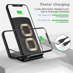 30W Wireless Charger Stand Pad for iPhone 17/16/15/14/13 Pro XR 8 X XS Max Samsung Xiaomi Induction Fast Charging Dock Station