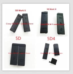 NEW 5D2 5D3 5D4 HDMI-compatible MIC Cap Interface Cover USB Rubber Lid Door For Canon 5D II 5D III 5D IV Part