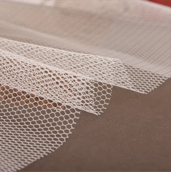 YINGWANG White Stiff 180cm Wide Polyester Tull Mesh Fabric Hard DIY Gauze Net Fabric By The Meter For Wedding Dress Clothing