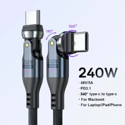 AUFU 240W USB C To Type C Cable For iPhone 16 15 Promax PD3.1 5A Super Fast Charging Data Cord For Macbook iPad Laptop USBC Wire