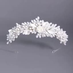 SLBRIDAL Handmade Ins Luxury Rhinestones Crystal Soft Clay Flowers Pearls Bridal Tiara Wedding Crown Women Girls Hair Jewelry