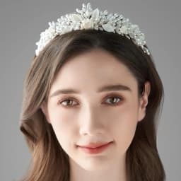SLBRIDAL Handmade Ins Luxury Rhinestones Crystal Soft Clay Flowers Pearls Bridal Tiara Wedding Crown Women Girls Hair Jewelry