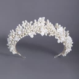 SLBRIDAL Handmade Ins Luxury Rhinestones Crystal Soft Clay Flowers Pearls Bridal Tiara Wedding Crown Women Girls Hair Jewelry