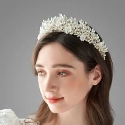 SLBRIDAL Handmade Ins Luxury Rhinestones Crystal Soft Clay Flowers Pearls Bridal Tiara Wedding Crown Women Girls Hair Jewelry