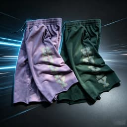 Y2K Bully Green Casual Captcha Men Vintage Letter Reflective Printed Loose Sweatshorts American Streetwear Unisex Bermuda Shorts