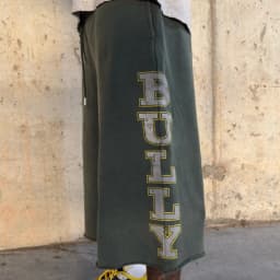 Y2K Bully Green Casual Captcha Men Vintage Letter Reflective Printed Loose Sweatshorts American Streetwear Unisex Bermuda Shorts