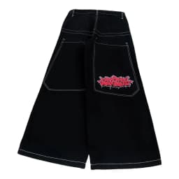 Art Harajuku Embroidered Japanese Baggy Denim Jeans Streetwear Y2k Jean Women High Waist Wide Trouser Skateboard Pants