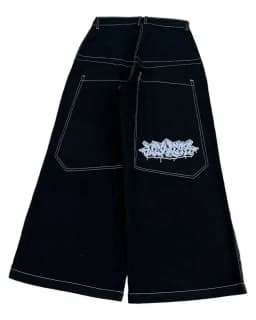Art Harajuku Embroidered Japanese Baggy Denim Jeans Streetwear Y2k Jean Women High Waist Wide Trouser Skateboard Pants