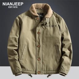 American Style Winter Fashion Men’s Turn-down Collar Casual Trendy Loose Solid Color Simple Basic Wool Jacket Male Coats Clothes