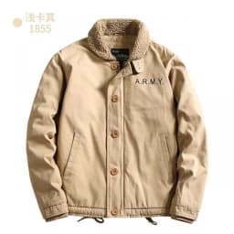 American Style Winter Fashion Men’s Turn-down Collar Casual Trendy Loose Solid Color Simple Basic Wool Jacket Male Coats Clothes