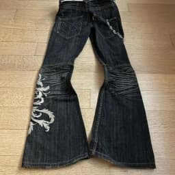 New High Waist Harajuku Loose Embroidered Women Jeans with Rock Punk Style Y2K Micro La Retro Wide Leg Pants