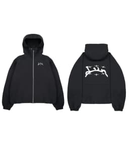 Black CLRVNT Trendy Brand America Streetwear Y2K Letter Patchwork Zip Up Hoodie Gothic Punk Rock Men Women Sweatsuit Hoodies