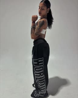 Y2K Retro High Street Black Women Sports Pants Fashionable Ins Harajuku Goth Casual Straight Leg Pants Simple Jogging Pants