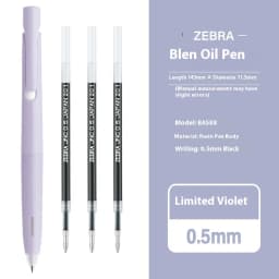 Japan Zebra JJZ66 Blen Gel Pen Macaron Limited Edition Ultra Smooth Writing,Shock Absorption,Low Center of Gravity backto school