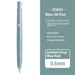 Japan Zebra JJZ66 Blen Gel Pen Macaron Limited Edition Ultra Smooth Writing,Shock Absorption,Low Center of Gravity backto school