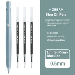 Japan Zebra JJZ66 Blen Gel Pen Macaron Limited Edition Ultra Smooth Writing,Shock Absorption,Low Center of Gravity backto school