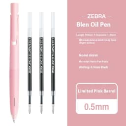Japan Zebra JJZ66 Blen Gel Pen Macaron Limited Edition Ultra Smooth Writing,Shock Absorption,Low Center of Gravity backto school