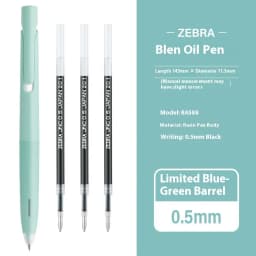 Japan Zebra JJZ66 Blen Gel Pen Macaron Limited Edition Ultra Smooth Writing,Shock Absorption,Low Center of Gravity backto school
