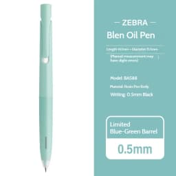 Japan Zebra JJZ66 Blen Gel Pen Macaron Limited Edition Ultra Smooth Writing,Shock Absorption,Low Center of Gravity backto school