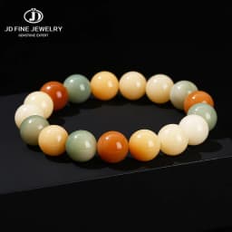 JD Natural Wooden Bead Bracelet Muticolor Bodhi Root Stretch Bracelets Women Men Buddha Handmade Yoga Meditation Jewelry Gift