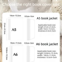 1PC A5 A6 Lilac Floral Fabric Book Cover Washable Soft Cloth Book Sleeve Protector Notebook Paperback Book Cover Stationery Gift