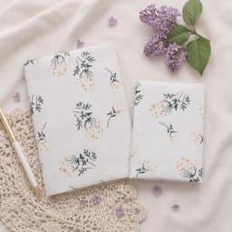 1PC A5 A6 Lilac Floral Fabric Book Cover Washable Soft Cloth Book Sleeve Protector Notebook Paperback Book Cover Stationery Gift