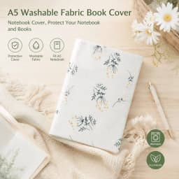 1PC A5 A6 Lilac Floral Fabric Book Cover Washable Soft Cloth Book Sleeve Protector Notebook Paperback Book Cover Stationery Gift