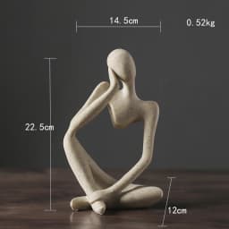 Vilead Nordic Abstract Sculpture Thinker Statue Resin Woman Figurine Office Home Decoration Accessories Decor Crafts Modern Art