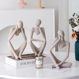 Vilead Nordic Abstract Sculpture Thinker Statue Resin Woman Figurine Office Home Decoration Accessories Decor Crafts Modern Art