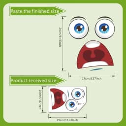 Glow-in-the-Dark Funny Face Toilet Stickers Waterproof Removable Self-Adhesive PVC Decals Bathroom Decor Wall Stickers