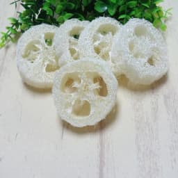 Natural Loofah Luffa Loofa Slices, Handmade Soap Tools, Cleaning Sponge, Facial Soap Holder, 100 Pcs