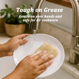 Natural Loofah Sponge Scrubber Reusable Plant Fiber Dish Washing Pad Oil Stain Remover For Kitchen Cleaner With Rope