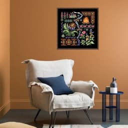 Mysterious forest cross stitch kit 18ct 14ct black canvas fabric cloth cotton thread embroidery DIY handmade
